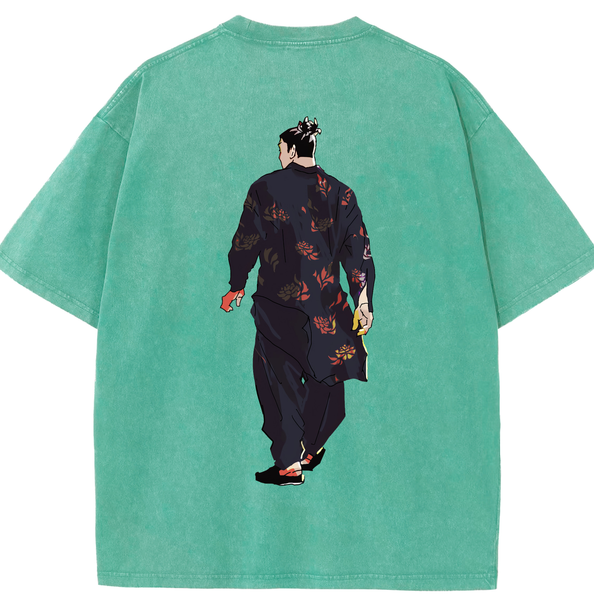 （画像用） 呪術廻戦 Jujutsu Kaisen 綿100% ヴィンテージ風 半袖Tシャツ（背面プリント）